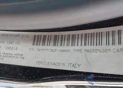 2014 Maserati Ghibli S Q4 from USA, damaged, VIN ZAM57RTA2E1099640